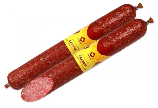 Колбаса сырокопченая Останкино салями мелкозерченная 05-08 кг 1 упаковка 06 кг 771₽