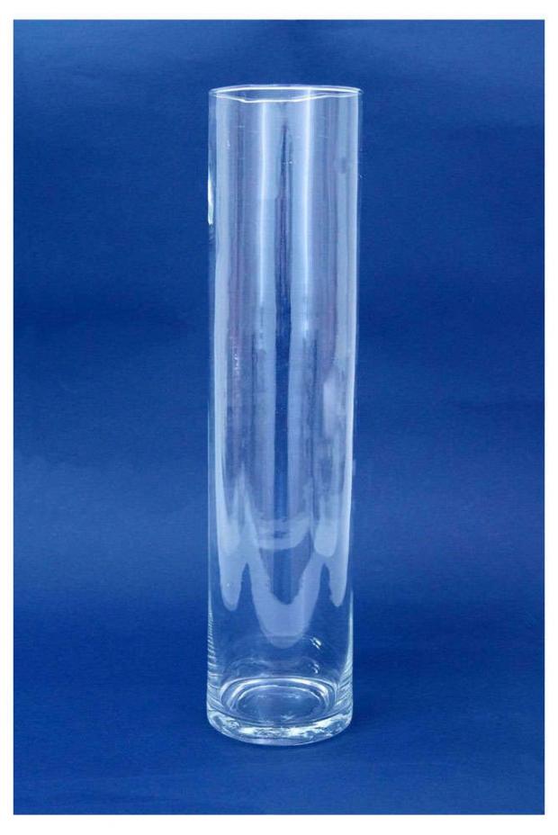Ваза-цилиндр ЭВИС Иберетта стеклянная прозрачная 12x50 см 635₽