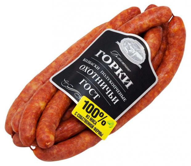Колбаски полукопченые Ближние Горки Охотничьи 03-06 кг 1 упаковка 04 кг 921₽
