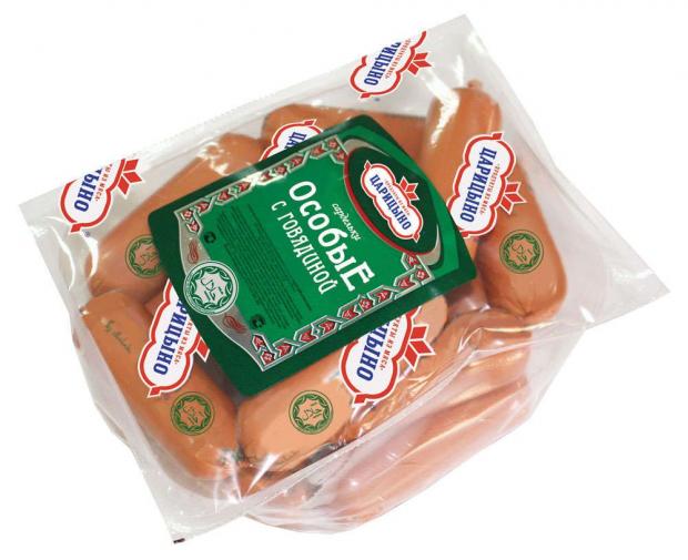 Сардельки Царицыно Особые с Говядиной Халяль 08-12 кг 1 упаковка 1 кг 249₽