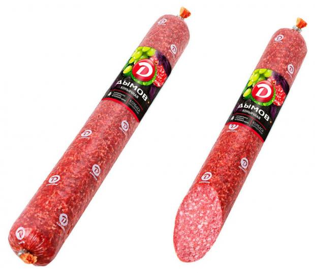Колбаса сырокопченая Дымов Коньячная 05-08 кг 1 упаковка 06 кг 968₽