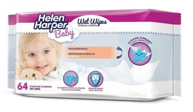 

Влажные салфетки детские Helen Harper, 64 шт