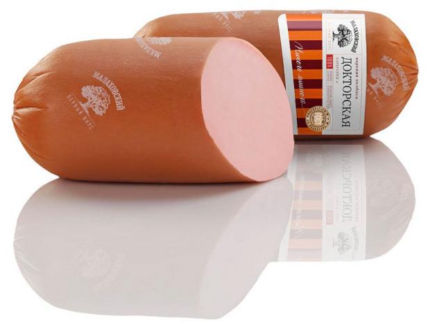 Колбаса вареная Малаховский мясокомбинат Докторская ГОСТ 08-12 кг 1 упаковка 1 кг 500₽