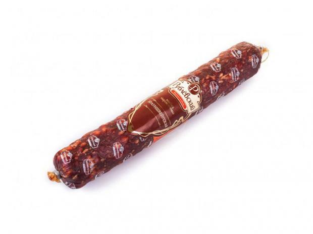 Колбаса сырокопченая Рублевский Брауншвейгская 03-06 кг 1 упаковка 04 кг 1695₽