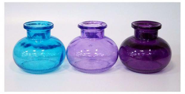 

Вазочка малая «ЭВИС» цветная прозрачная микс Ø9x10 см