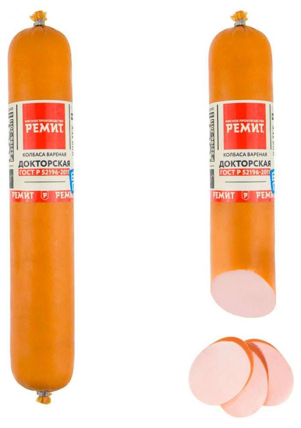 Колбаса вареная Ремит Докторская 05-08 кг 1 упаковка 06 кг 399₽
