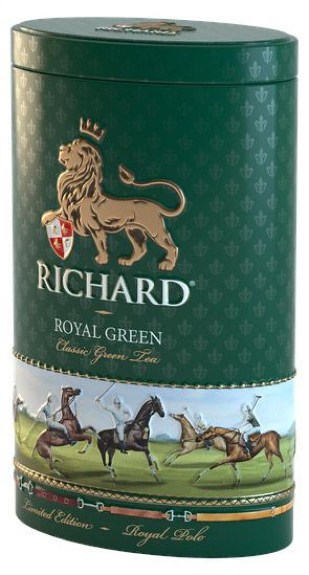 Чай зеленый Richard Royal Green крупнолистовой 80 г 350₽