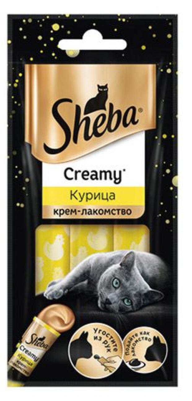 Лакомство для кошек Sheba Creamy с курицей, 3х12 г