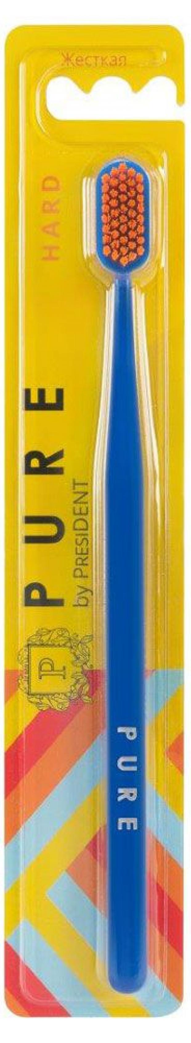 

Зубная щетка President Pure жесткая, 1 шт