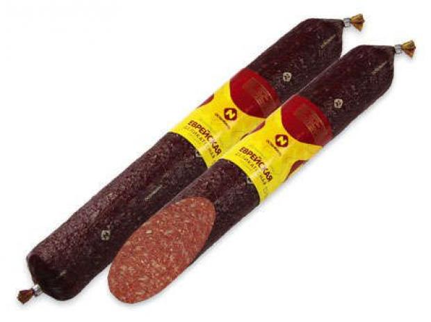 Колбаса сырокопченая Останкино Еврейская 03-06 кг 1 упаковка 04 кг 1322₽