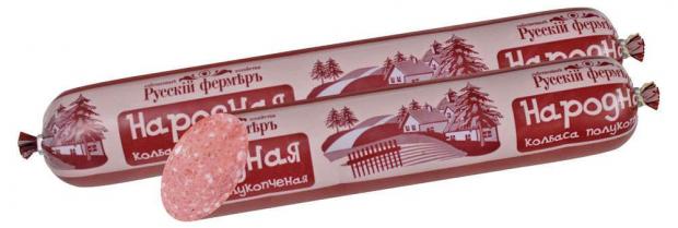 Колбаса полукопченая Русский фермер Народная 06-1 кг 1 упаковка 08 кг 163₽