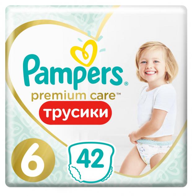 

Подгузники-трусики Pampers Premium Care Pants 15+ кг размер 6, 42 шт