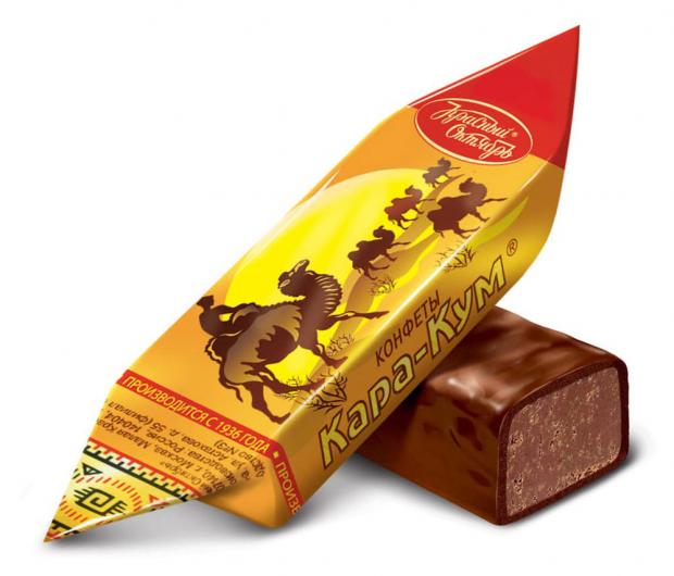 Конфеты Красный Октябрь Кара-кум с вафельной крошкой вес 519₽