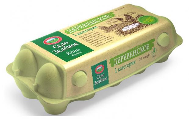 Яйца куриные Село Зеленое пищевые деревенские С1 10 шт 85₽