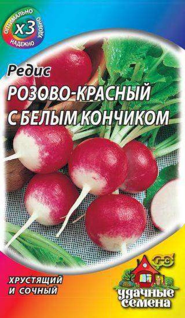 

Семена Редис «Удачные семена» Розово-красный с белым кончиком, 3,0 г