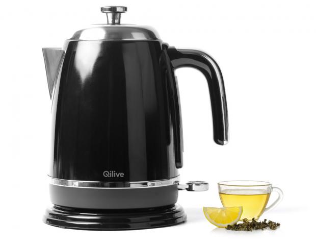 

Чайник электрический Qilive Kettle Q5609 черно-серебряный
