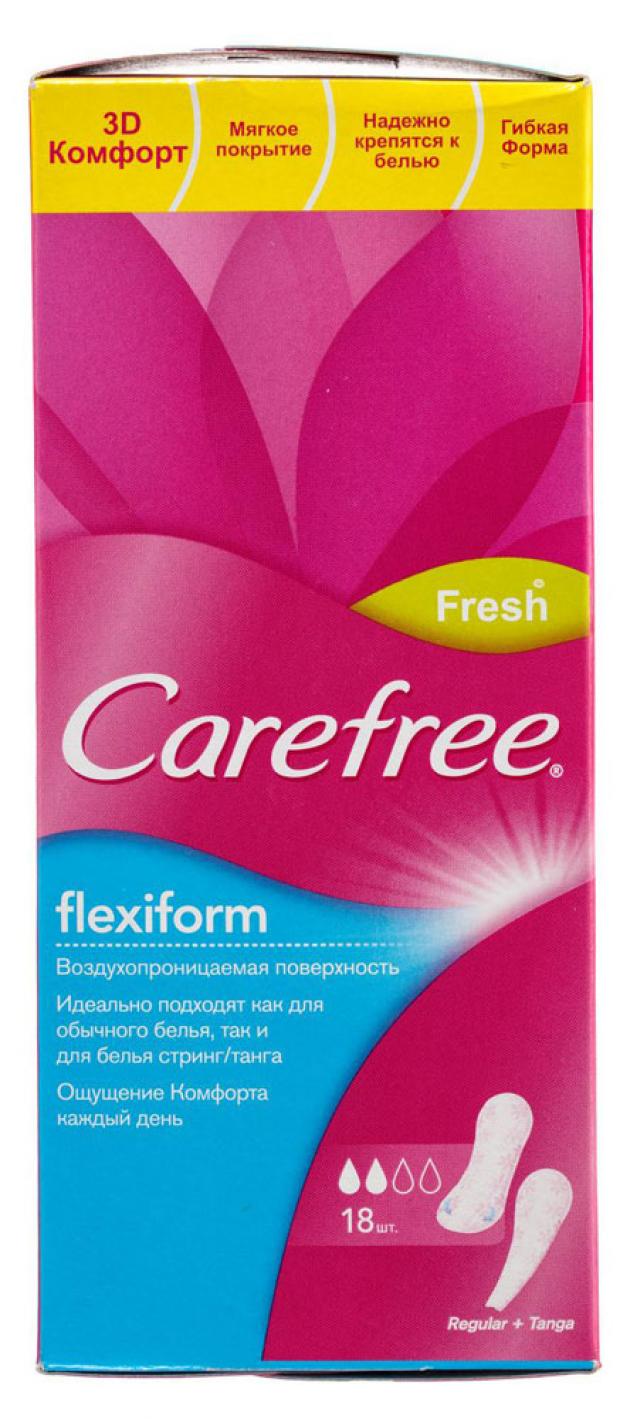 Салфетки ежедневные Carefree Cotton FlexiForm Fresh ароматизированные, 18 шт