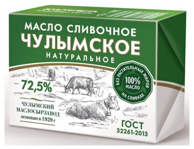 

Масло сливочное «Чулымское» натуральное 72,5%, 180 г