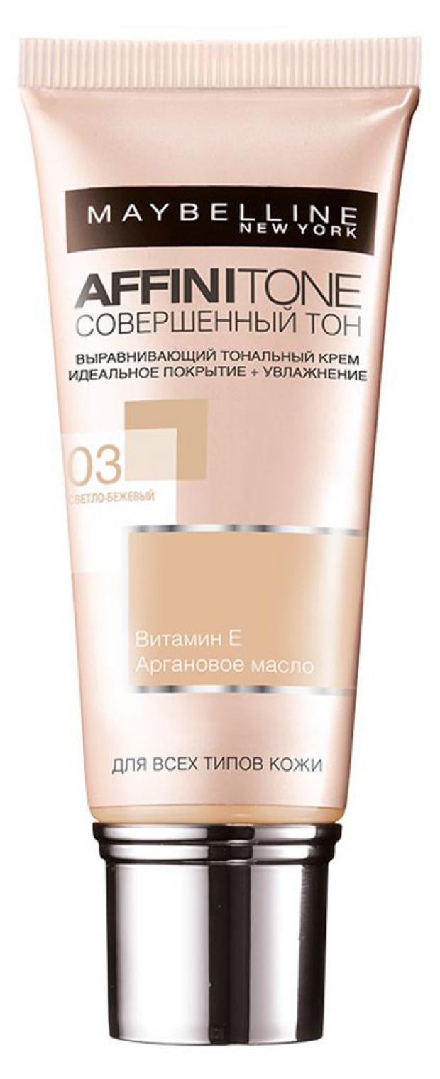 

Тональный крем для лица Maybelline New York Affinitone Светло-бежевый тон 03, 30 мл