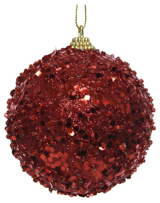 

Шар ёлочный Decoris красный, 8 см