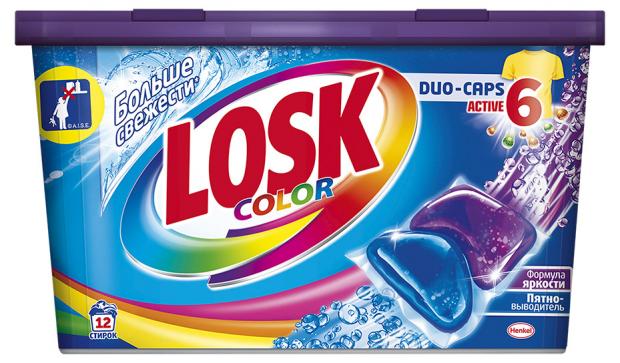 Капсулы для стирки Losk Duo-Cups Color автомат 12 шт 370₽