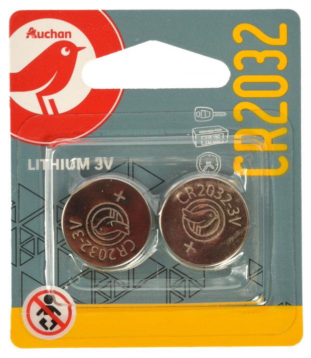 

Батарейка АШАН литиевая CR2032, 2 шт