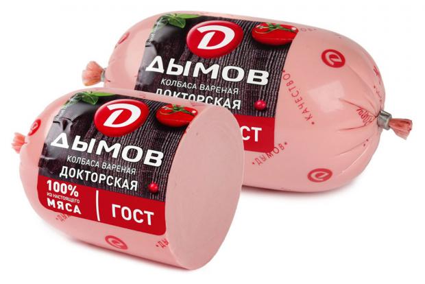 Колбаса вареная Дымов Докторская ГОСТ 500 г 262₽
