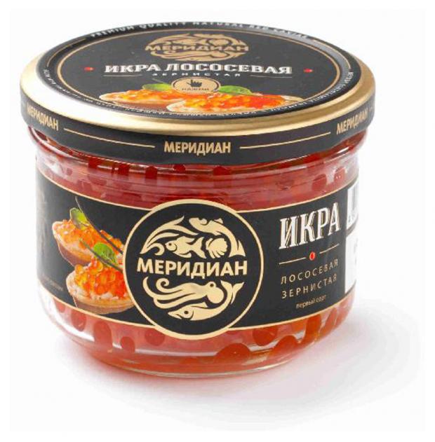 

Икра лососевая «Меридиан» зернистая в стеклянной банке, 210