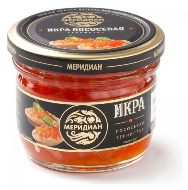 

Икра лососевая «Меридиан» зернистая, 310 г