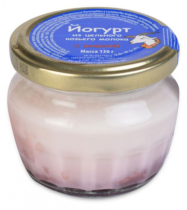 

Йогурт из козьего молока «Виренея» вишня 5,5%, 130 г