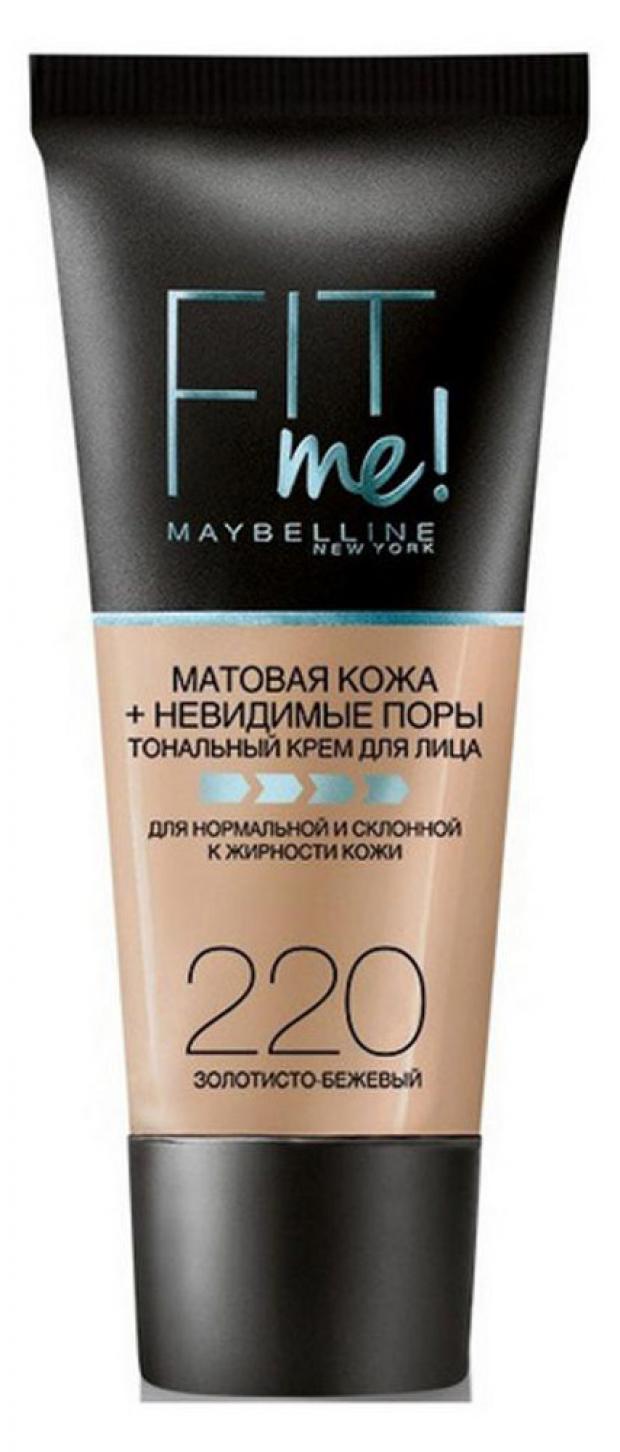 

Тональный крем для лица Maybelline New York Fit Me Золотисто-бежевый тон 220, 30 мл