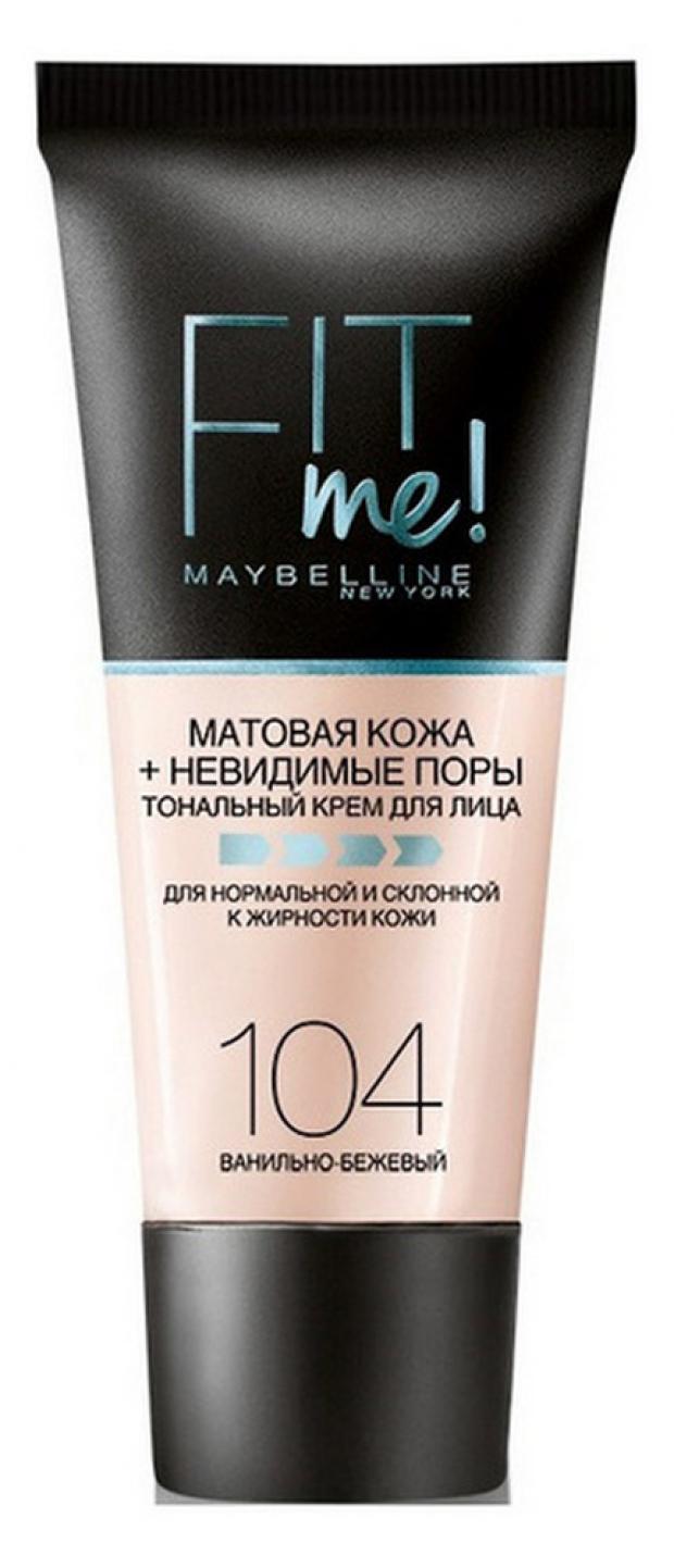 

Тональный крем для лица Maybelline New York Fit Me Ванильно-бежевый тон 104, 30 мл