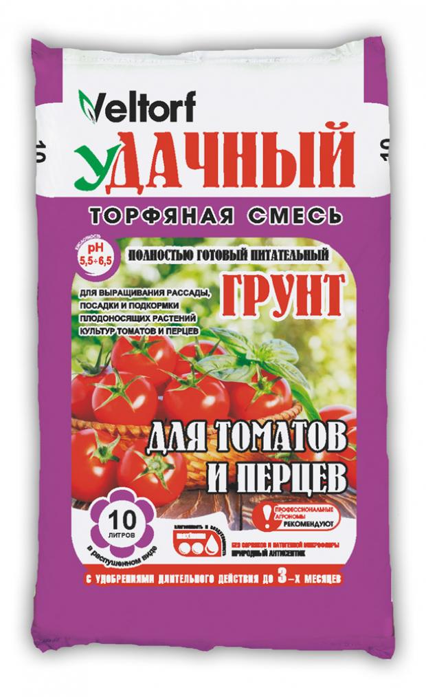 

Грунт для томатов и перцев «Удачный» питательный, 10 л