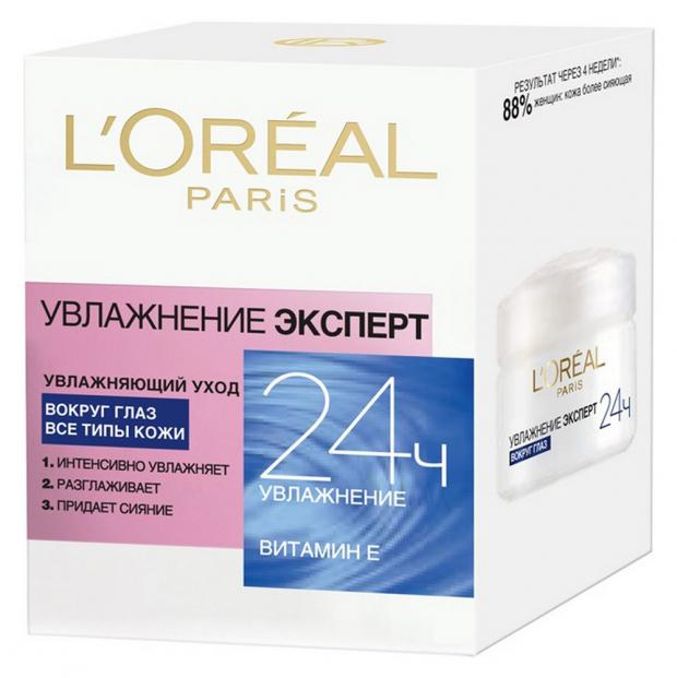 

Крем для области вокруг глаз L'Oreal Paris Увлажнение Эксперт, 15 мл