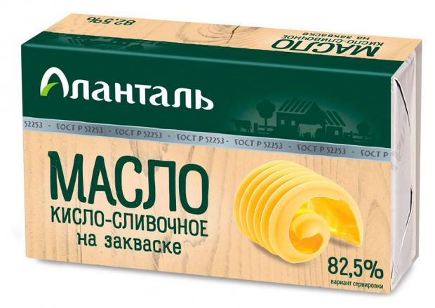 

Масло кисло-сливочное «Аланталь» 82,5%, 180 г