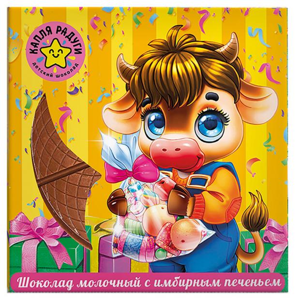

Шоколад молочный «Капля радуги» с имбирным печеньем, 45 г