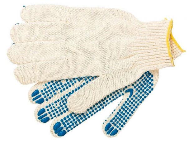 Перчатки хлопчатобумажные ПВХ-покрытие Точка 70₽