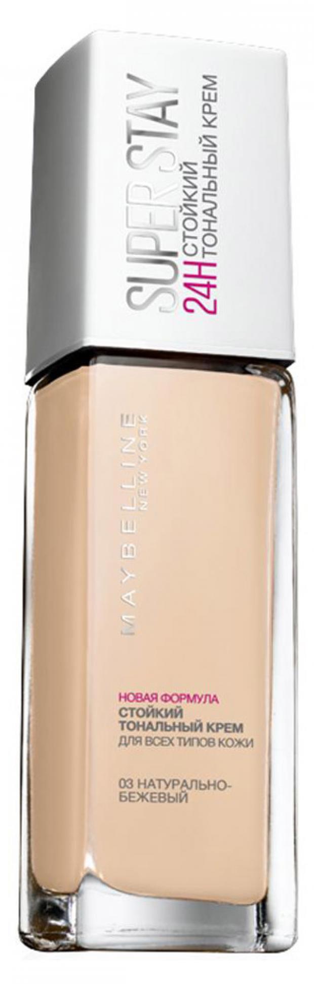 

Тональный крем Maybelline New York Superstay 24 Натурально-бежевый тон 03, 30 мл