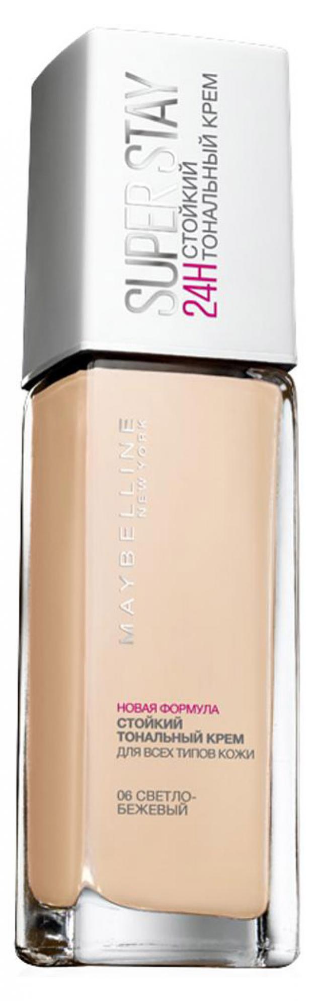 

Тональный крем Maybelline New York Superstay 24 Светло-бежевый тон 06, 30 мл
