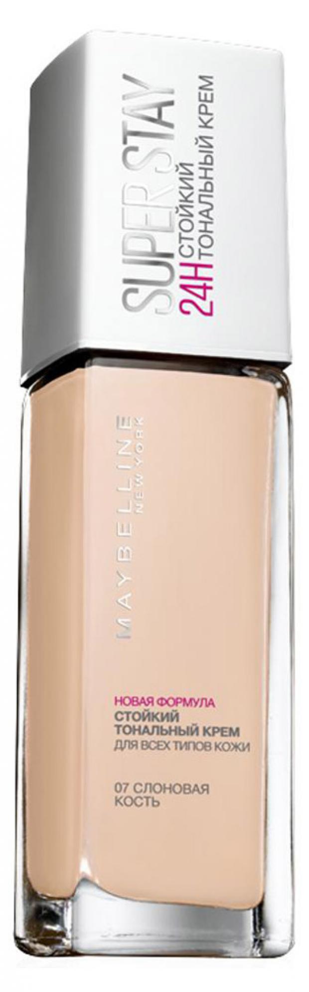 

Тональный крем Maybelline New York Superstay 24 Слоновая кость тон 07, 30 мл