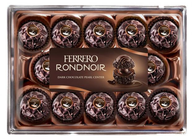 

Набор конфет FERRERO RONDNOIR покрытых темным шоколадом, 138 г