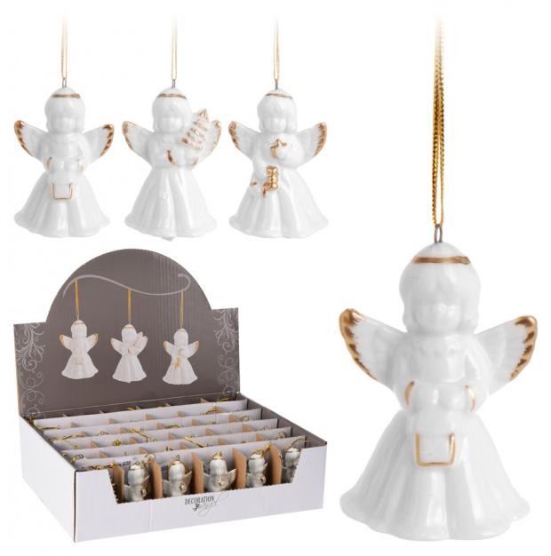 

Украшение ёлочное Koopman Ангел белый, 4х3,5х6,5 см