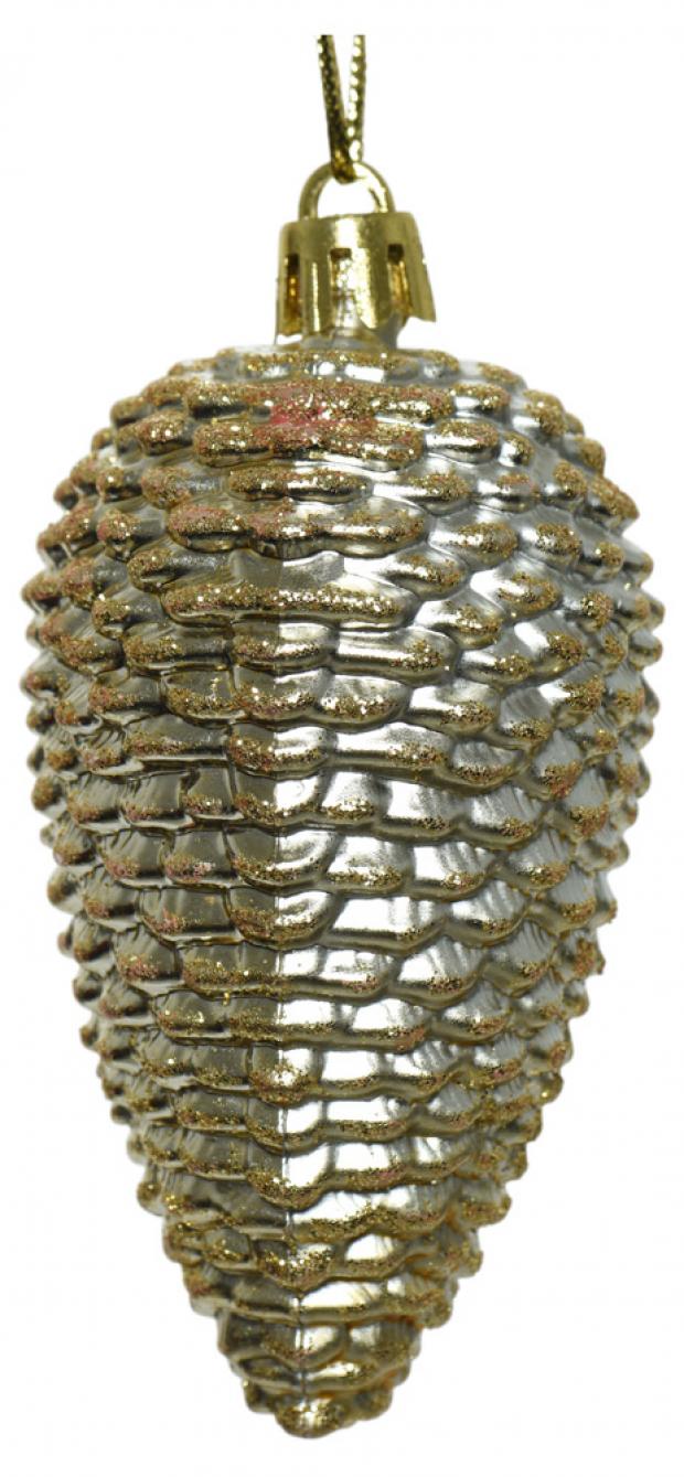 

Подвеска декоративная Decoris Шишка золотая, 4,5x9 см