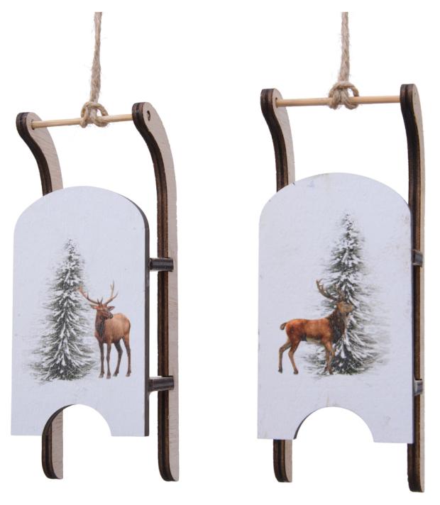 

Подвеска декоративная Decoris Саночки в ассортименте, 5,5x3,5x14 см