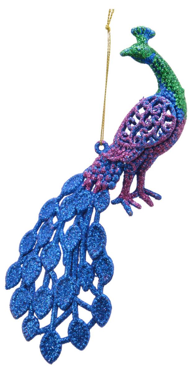 

Подвеска декоративная Decoris Павлин синий, 4x19x6 см