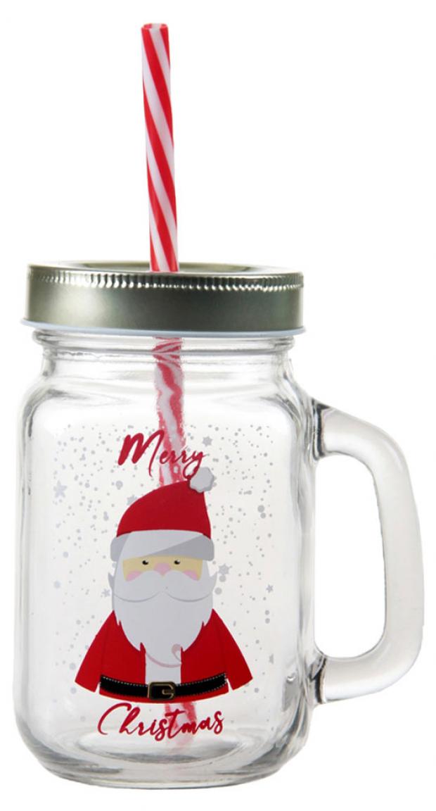 

Банка c трубочкой Actuel Санта, 460 мл