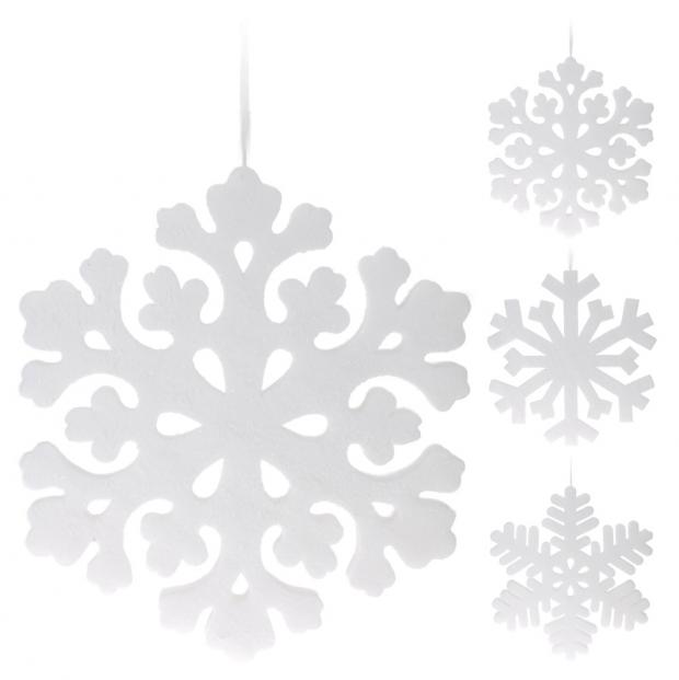 

Декорация новогодняя Koopman Снежинка подвесная белая 49х2х49 см