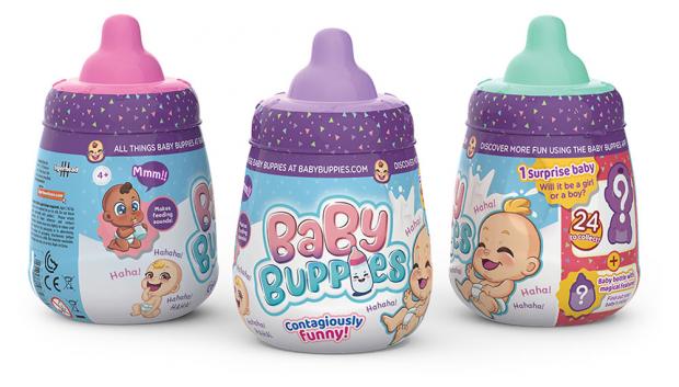 

Малыш TigerHead Baby Buppies в колыбельке с бутылочкой в ассортименте