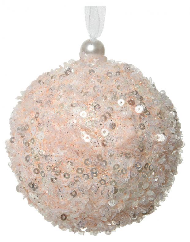

Шар ёлочный Decoris пенопластовый розовый Ø8 см