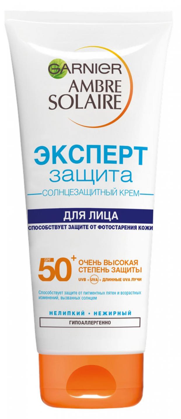 

Крем для лица солнцезащитный Garnier Ambre Solaire Spf 50+, 100 мл